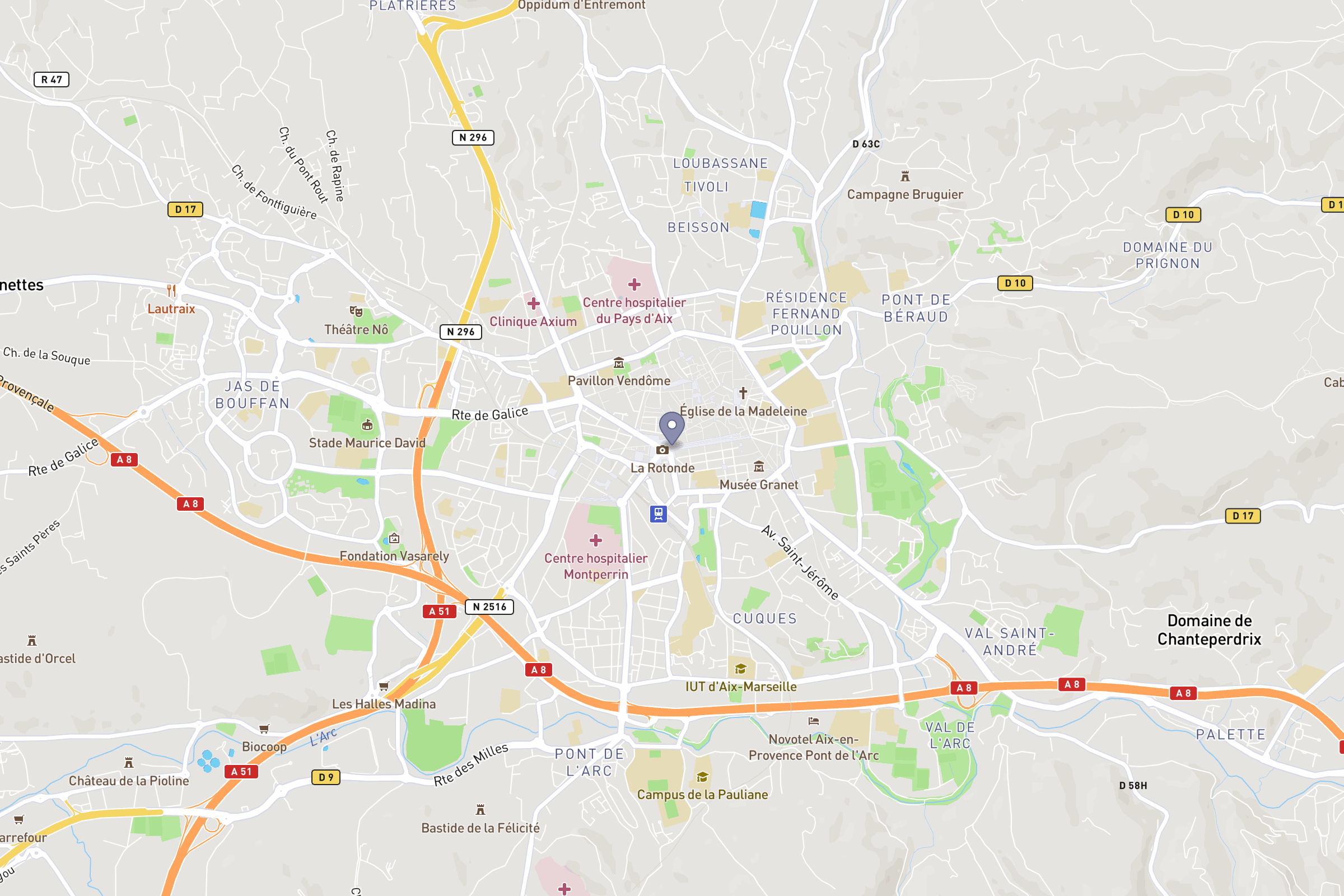 Carte statique d’Aix-en-Provence