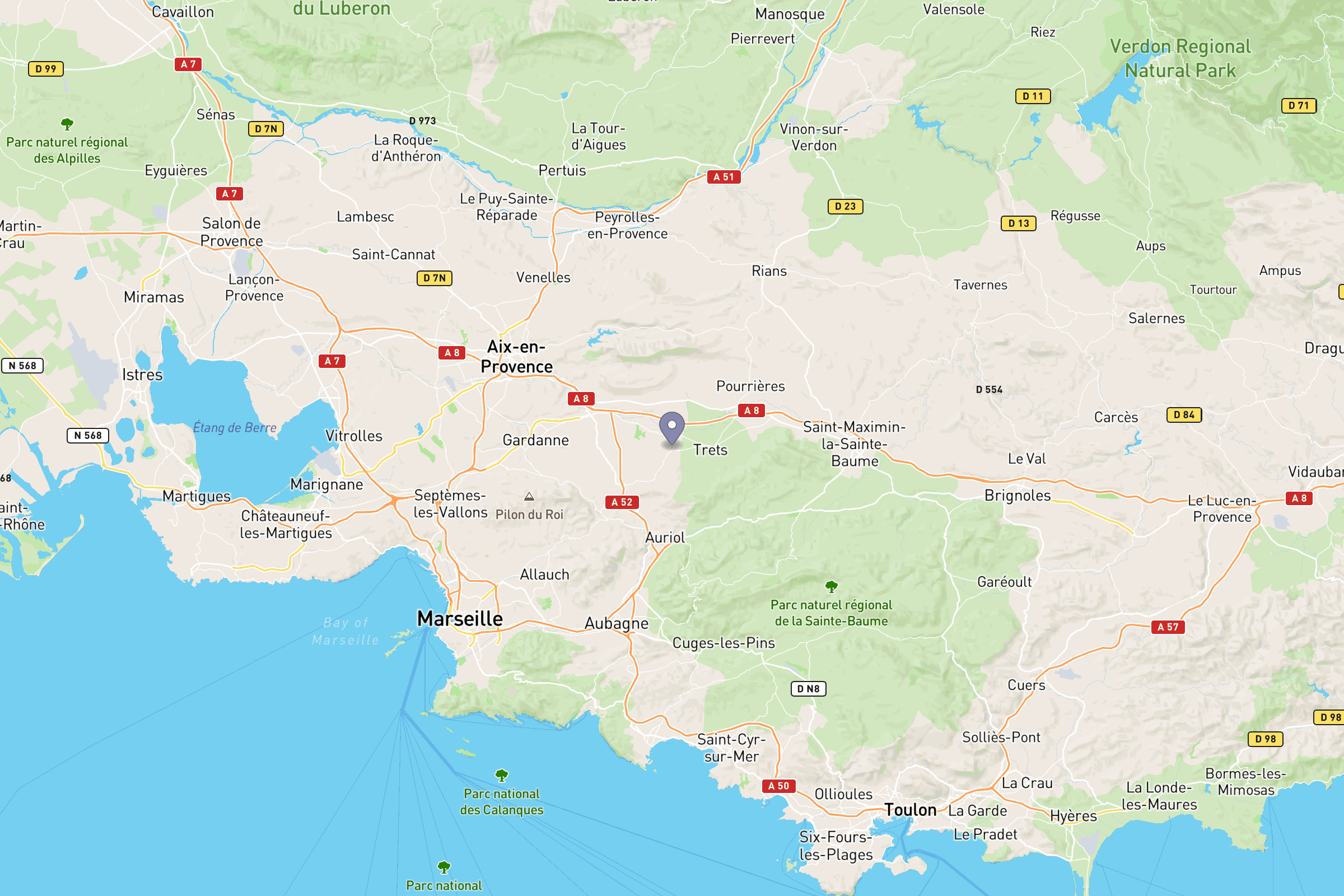 Carte statique de Peynier et de l’adresse du cabinet